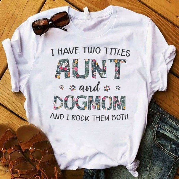 Hvid dame-t-shirt med poter L 4