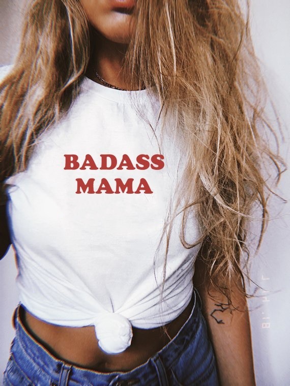 Hvid dame-T-shirt med print A1264 XS