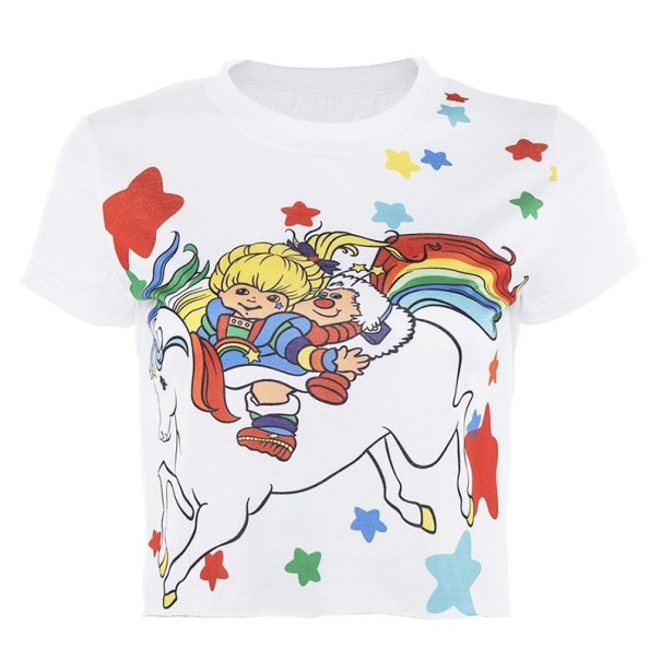 Hvid dame-T-shirt med print A993 S