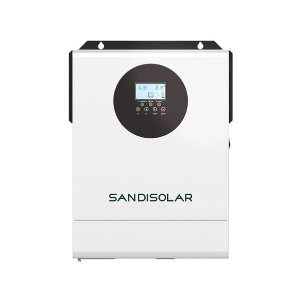 Hybridní solární měnič 6,2 kW 48 V AC 220-240 V bez paralelního zapojení LCD displej a LED indikace bílý na fotovoltaiku a dům i chatu 1
