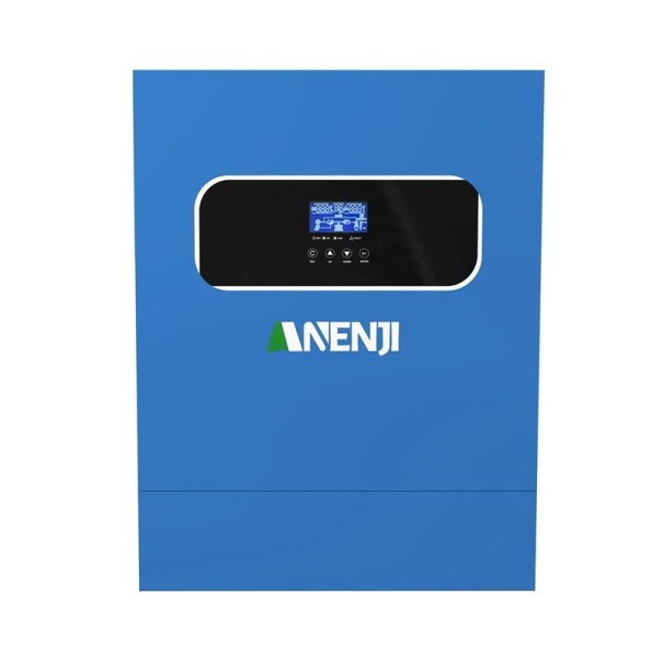 Hybridný solárny menič 11 kW 48 V MPPT nabíjanie 160 A a PV pole 2x 5500 W a 500 V DC s WiFi bielo-modrý on-grid a off-grid 1