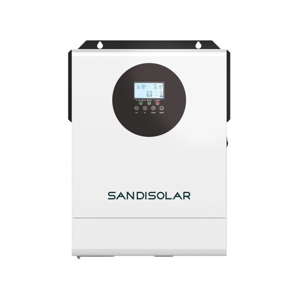 Hybridný solárny menič 6,2 kW 48 V AC 220-240 V bez paralelného zapojenia LCD displej a LED indikácia biely na fotovoltaiku a dom i chatu 1