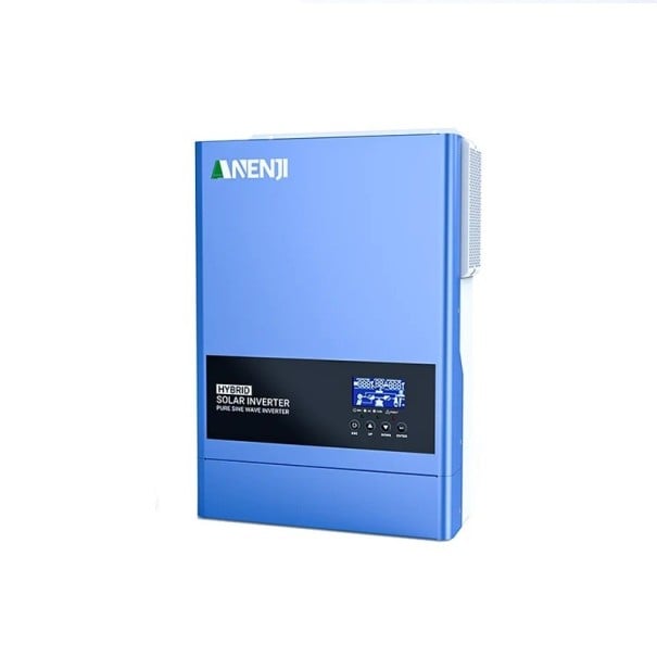 Hybridný solárny menič MPPT 6,2 kW 48 V výstup 230 V AC výkon 6200 W nabíjanie 120 A a PV 6500 W i 500 V DC s WiFi modrý na fotovoltaiku 1