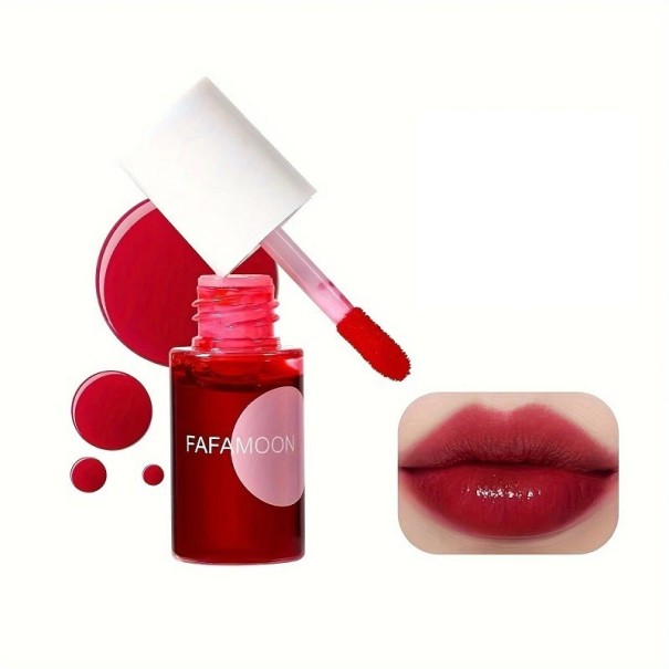 Hydratační voděodolná tekutá rtěnka Fafamoon Intenzivní barva Hladká aplikace Nerozmazává se Jablko Jahoda Meloun Třešeň 5 ml Cherry