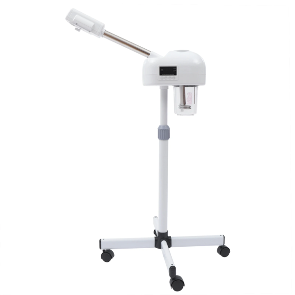 Hydraterende stoomapparaat voor het gezicht 600 ml met LCD-display en een standaard met wielen Verstelbare hoogte 58–68 cm Vermogen 750 W 220 V 1