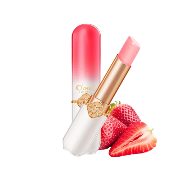 Hydrating Colour Waterproof Lip Balm 3 g Gentle Colour and Nourishment for Lips Waterproof Lip Balm Colour Gloss and Hydration Lips Without Drying Strawberry