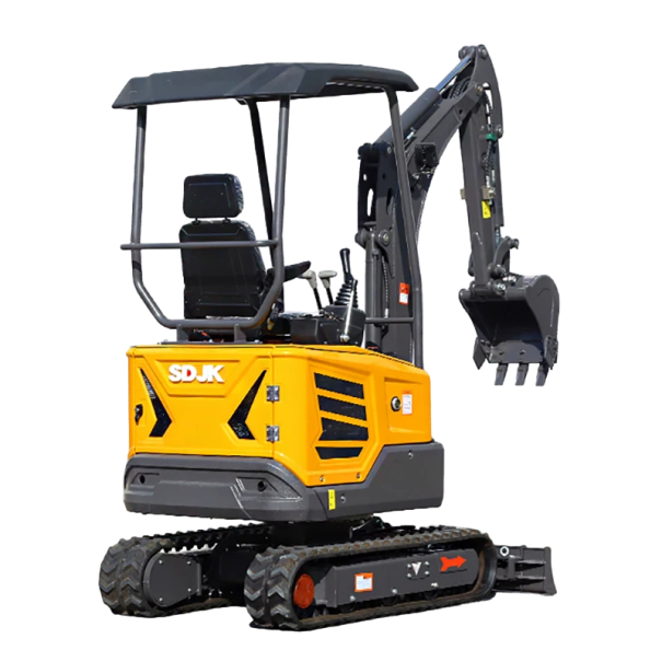Hydraulisk minigrävare 1,8t JKW-18 Grävmaskin med tillbehör Hydraulisk minigrävmaskin vit