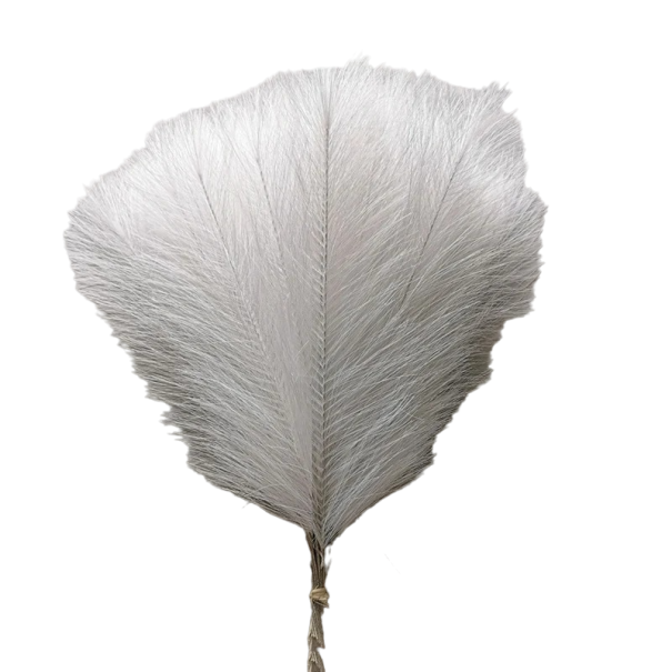 Iarbă artificială de pampas 42 cm 15 buc alb