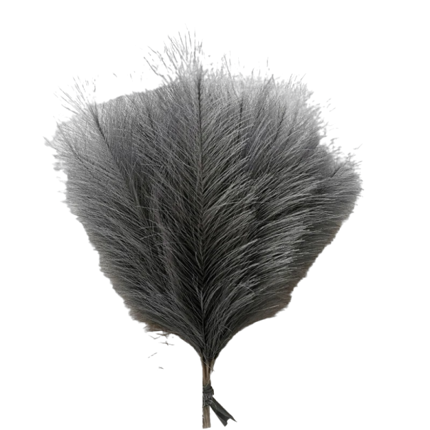 Iarbă artificială de pampas 42 cm 15 buc gri