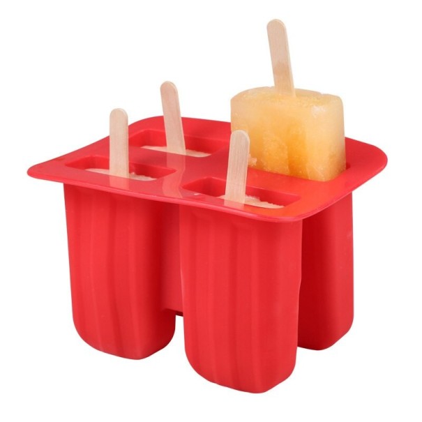 Ice Lolly Mould with Sticks C329 red