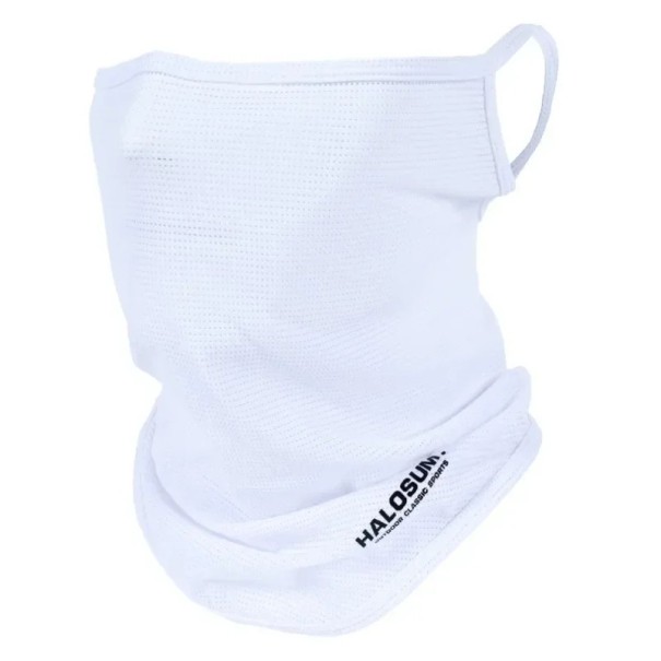 Ice Silk ansiktsduk Halsduk Sportmask Öronhängande Fiske Cykling Löpning Vandring Jakt Nylon Nät 30x24x20cm vit