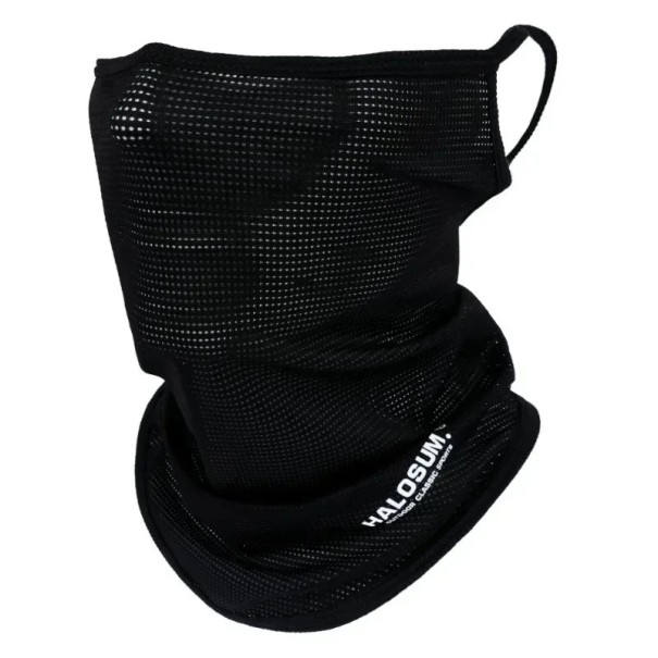 Ice Silk gezichtssjaal Nekwarmer Sportmasker Oorhangers Vissen Fietsen Hardlopen Wandelen Jagen Nylon Netweefsel 30x24x20cm zwart