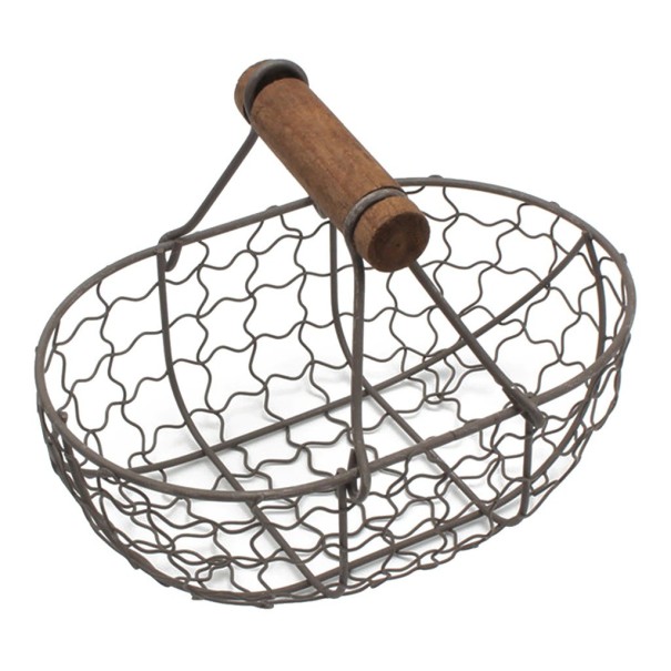IJzeren retro voedselmand zwart