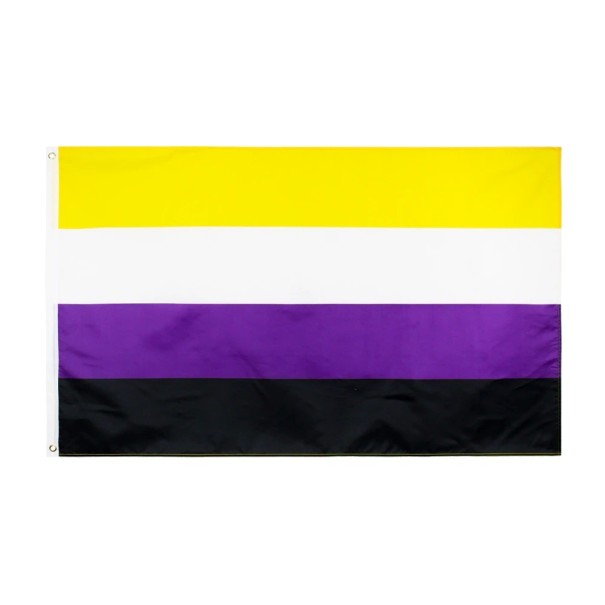 Ikke-binært Pride-flag 60 x 90 cm 1