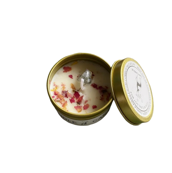 Illatos gyertya 70 g-os fémdobozban világoskék