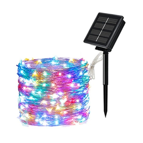 Iluminat solar 42 m 400 LED-uri multicolor