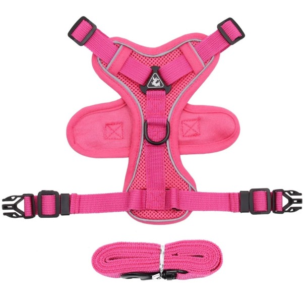 Imbracatura per gatti con guinzaglio 150 cm Circonferenza toracica 30-35 cm e circonferenza collo 22-26 cm Cinghie regolabili con fibbie rosa