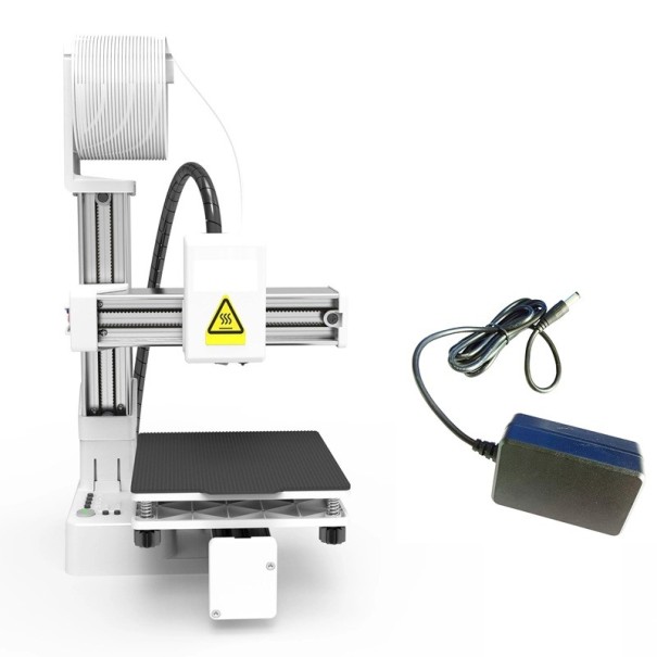 Imprimantă 3D entry-level 15,5 x 17,5 x 21 cm Ușoară Silențioasă Compatibilă cu PLA TPU 1,75 mm Filament tip C Adaptor UE Max. imprimeu 10 cm alb