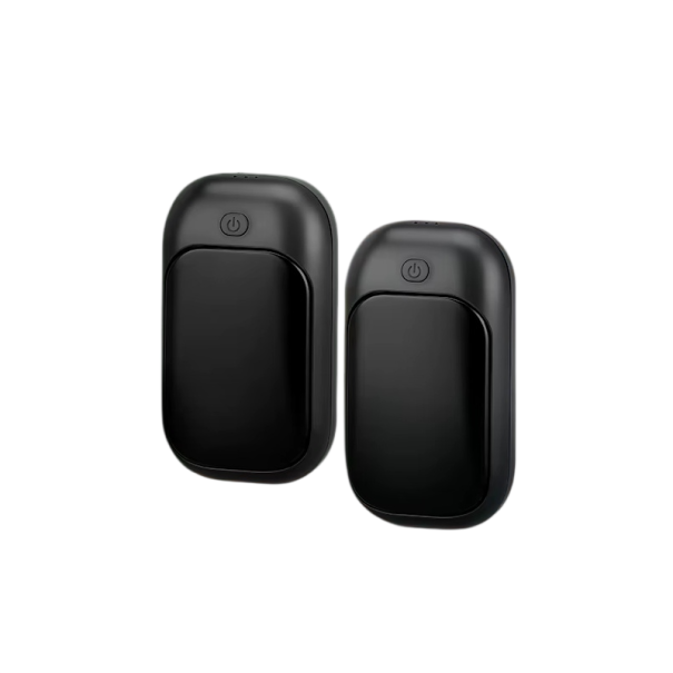Încălzitor de mâini 2 buc Compact dimensiune de buzunar Încălzitor inteligent de iarnă pentru palmă Stil simplu Căldură portabilă în buzunar negru