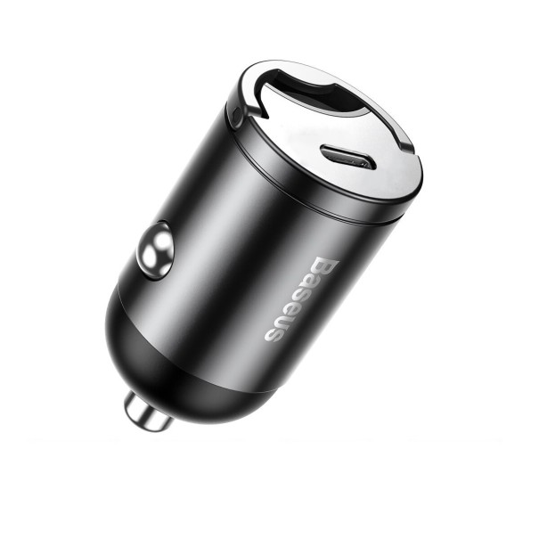 Încărcător auto USB-C PD Quick Charge gri inchis