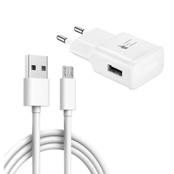 Încărcător micro USB / USB-C alb 1