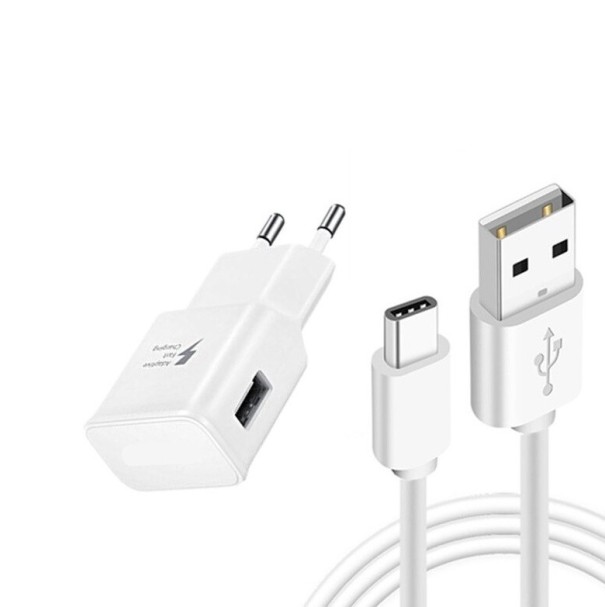 Încărcător micro USB / USB-C alb 2