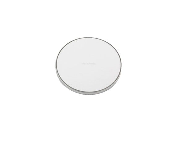 Încărcător wireless Qi 10 W pentru telefoane cu încărcare wireless Placă rotundă din plastic ABS și metal Alimentare prin Micro USB argint