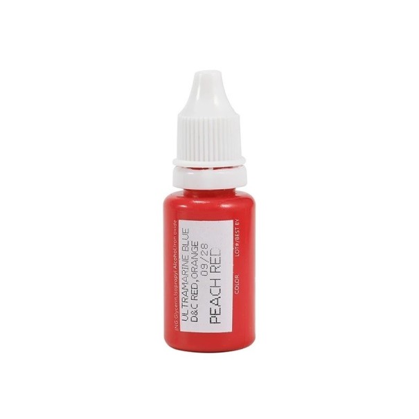 Inchiostro per tatuaggi permanente di alta qualità Inchiostro colorato per tatuaggi e trucco permanente Colore per tatuaggi per tatuaggi e trucco permanente 15 ml Peach Red