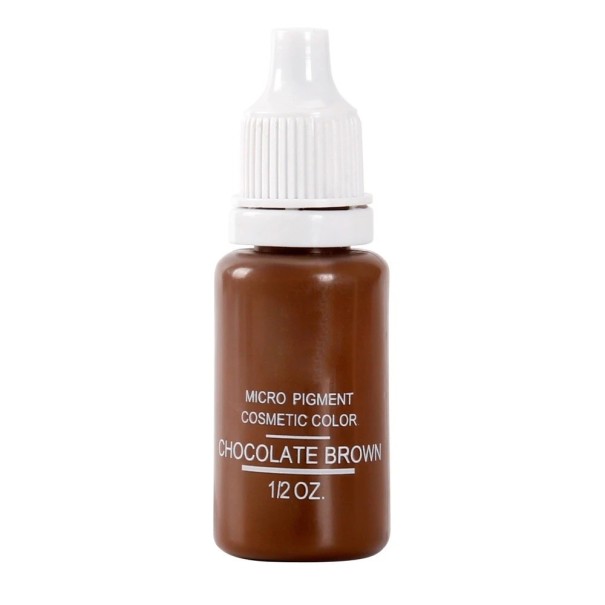 Inchiostro per tatuaggi semipermanente di alta qualità Inchiostro colorato per tatuaggi e trucco permanente Colore per tatuaggi temporanei e trucco 15 ml Chocolate Brown