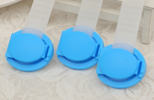 Încuietoare de siguranță pentru copii pe dulap - 10 bucăți albastru
