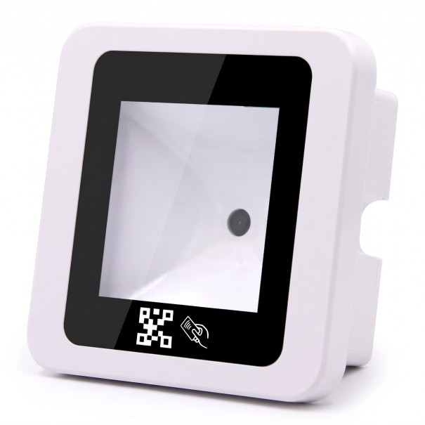 Indbygget QR- og stregkodescanner med RFID 13,56 MHz Mifare, 86 × 86 mm, Wiegand USB RS485, hvid, til adgangskontrol og indgangssystemer 1