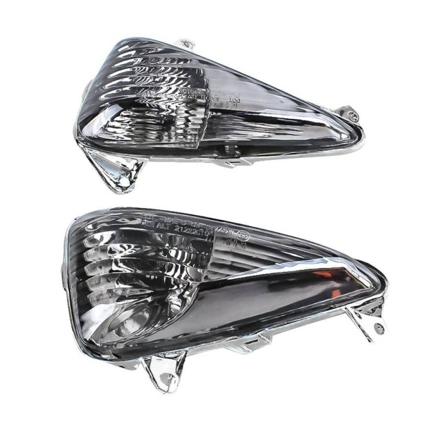 Indicadores de direção para Honda CBF600S e Varadero 1000 Cobertura transparente Refletor brilhante Forma triangular Plástico Esquerdo e direito 2 pcs 1