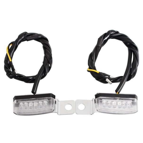 Indicatori LED per moto 2 pz B642 nero