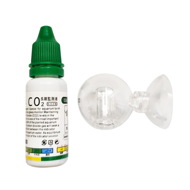 Indikátor CO2 do akvária 15 ml Kapalinový tester ve tvaru koule Barevné měření koncentrace CO2 pro akvarijní rostliny ryby a krevety 1
