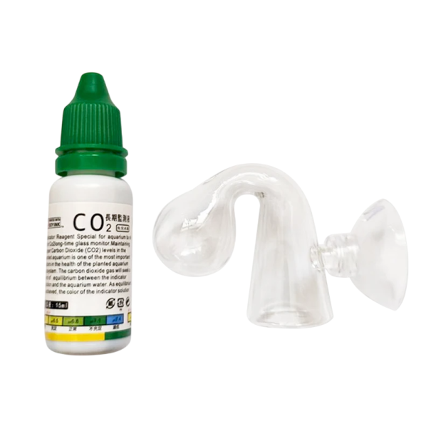 Indikátor CO2 do akvária 15 ml Testovací kapalinový roztok s barevným meraním koncentrácie CO2 pre rastliny ryby a krevety 1