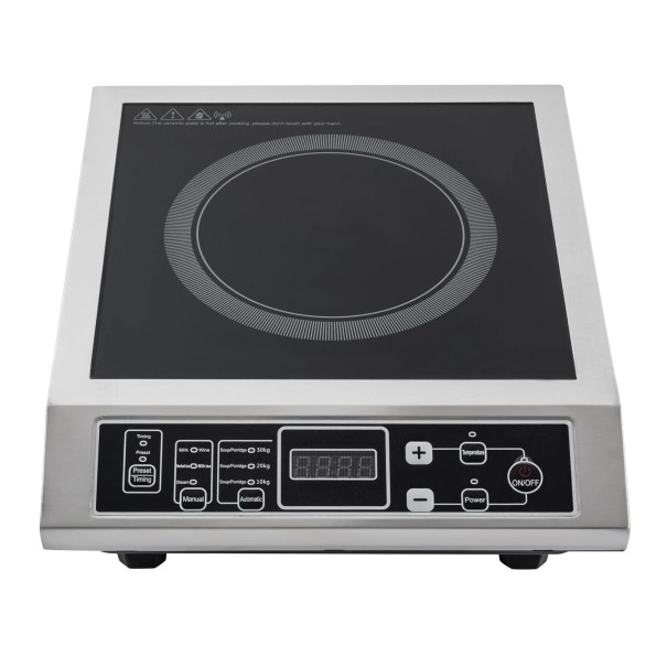 Indukčný varič 3500 W Dotykové ovládanie a časovač 8 stupňov Sklokeramická doska aj nerezová oceľ 42 x 35 x 11 cm Čierny Do kuchyne aj karavanu 1