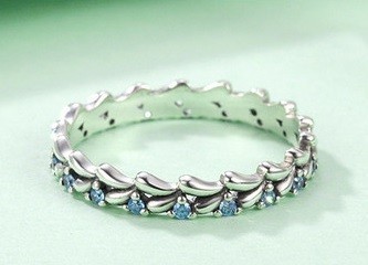 Inel de argint cu zircon - LACRIMI turcoaz 6