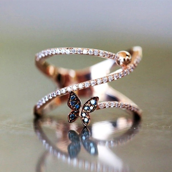 Inel de dama cu fluture D2798 9