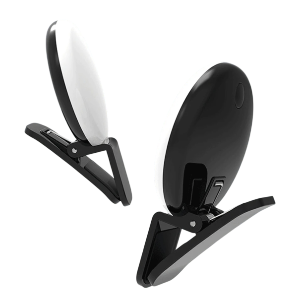 Inel luminos LED cu clip și lampă portabilă cu încărcare USB pentru selfie mobil și video live, lumină suplimentară universală pentru fotografie negru