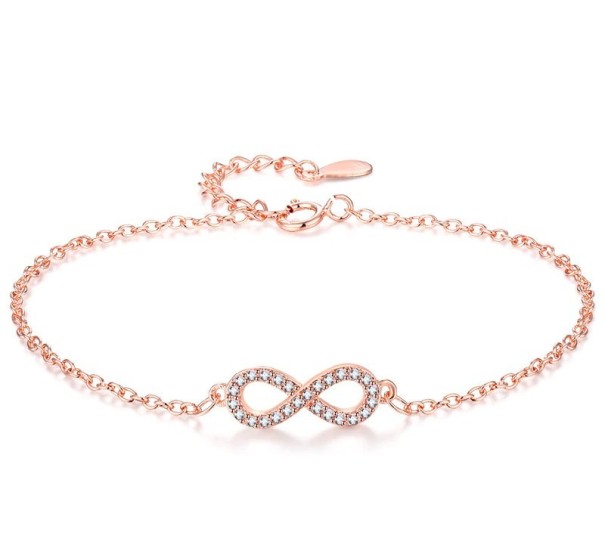 Infinity-armband för kvinnor P59 gammelrosa