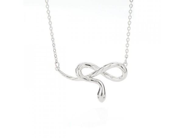 Infinity-halsband för kvinnor D74 silver