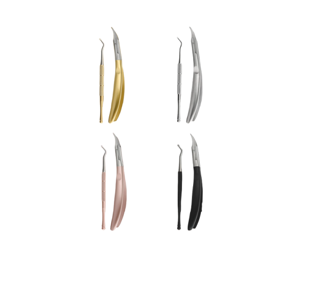Ingegroeide teennageltang met graafmachine 2 stuks