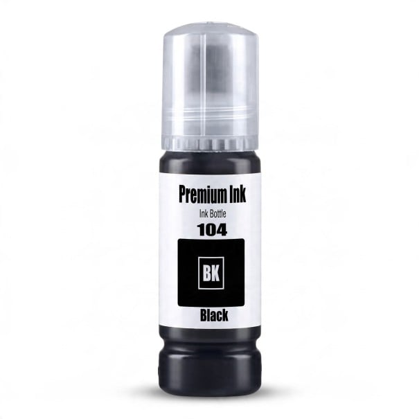 Inkoust 104 Pro Epson EcoTank ET-2821 ET-2825 ET-2826 ET-2830 Náplň v lahvičce 70 ml Na vodnej báze Dye Black Čierny Do zásobníkov 1