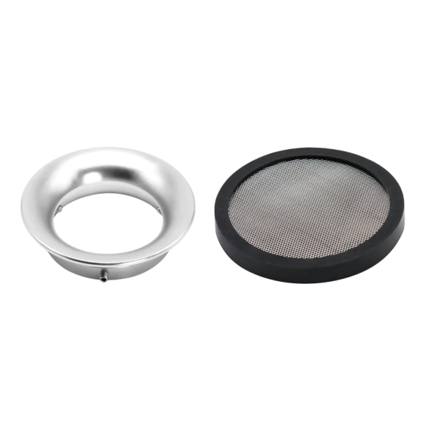 Inlaatsifon voor carburateur 50 mm met gaas CNC aluminiumlegering Universele motorfiets luchtfilter Motorinlaat zilver