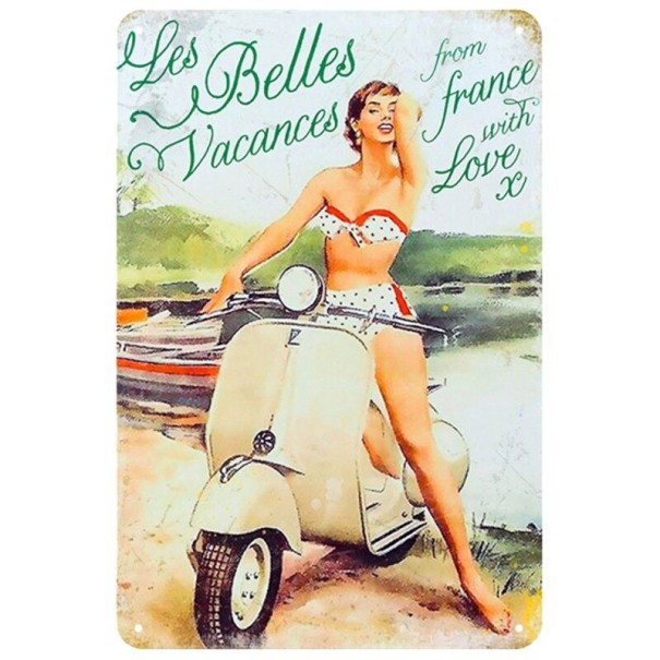 Insegna decorativa retro in metallo 24