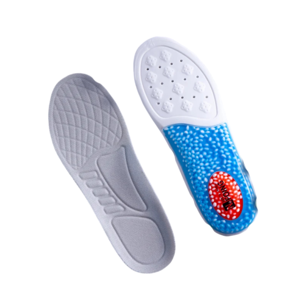 Inserții de gel pentru încălțăminte în culori neutre Branturi ortopedice cu absorbție a șocurilor Confort la mers Material gel respirabil Utilizare universală albastru 41-42