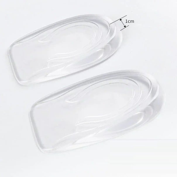 Inserții invizibile din silicon pentru încălțăminte, ridicate, pentru bărbați, cu toc transparent din gel, cu înălțime de 1 cm, care asigură 1