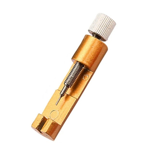 Instrument pentru scurtarea curelelor metalice de ceas 64x14x13 mm cu latime reglabila 31 mm galben
