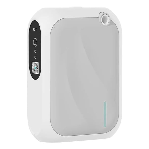Inteligentní Bluetooth aroma difuzér XS-105 140 ml Automatický osvěžovač vzduchu s aplikací Nastavení vůně a času USB-C montáž na zeď Bílý šedá