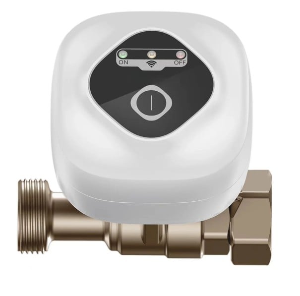 Inteligentní ventil DN20 s Wi-Fi 88 x 25 x 25 mm mosazný tlak 1,6 MPa průměr 13 mm bílý na dálkové ovládání a uzávěr vody 1